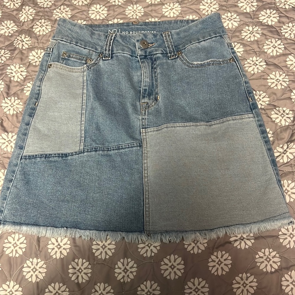 Patchwork mini skirt